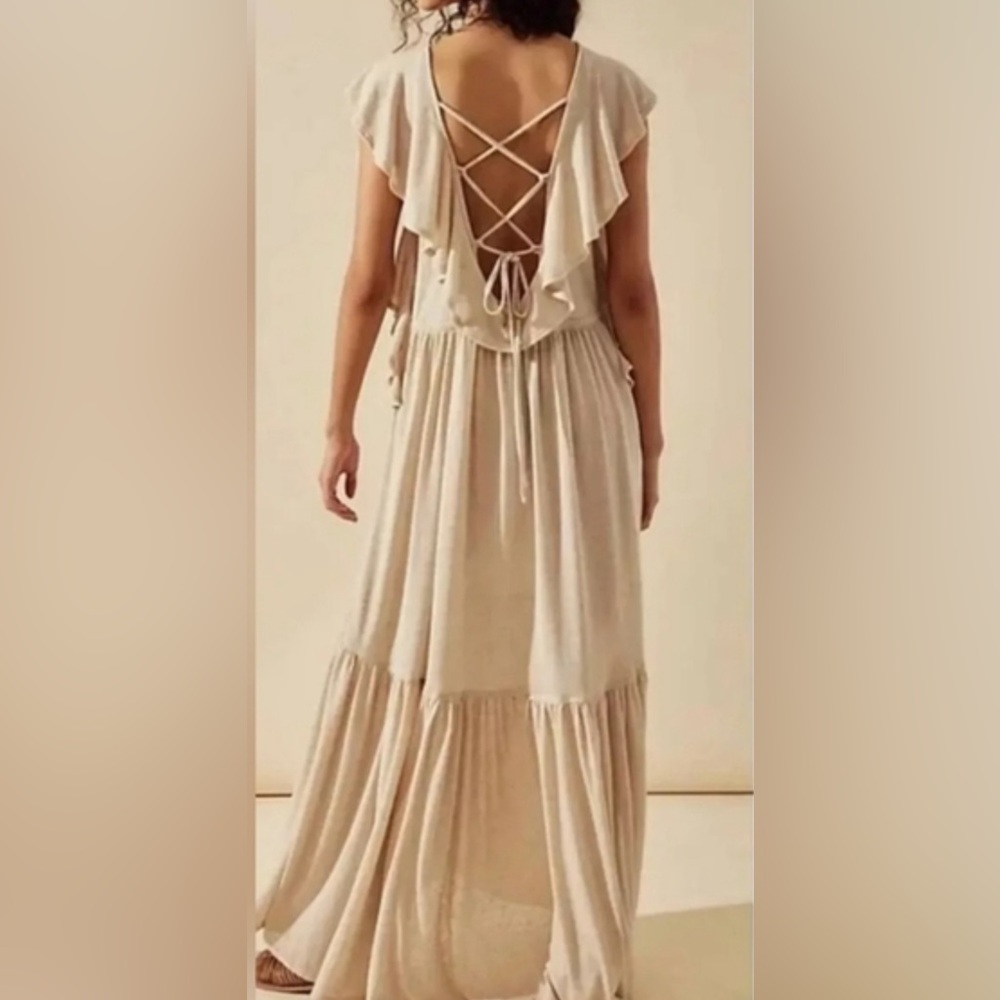 Free People Cream Maxi Dress